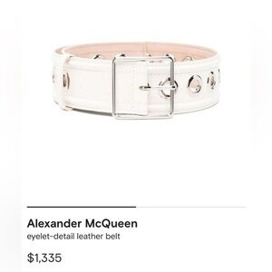 Alexander McQueen eyelet-detail leather belt Size Small